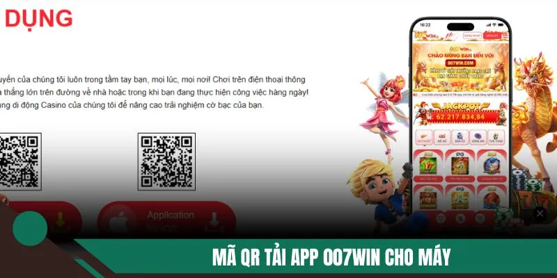 Mã QR tải app 007WIN cho máy